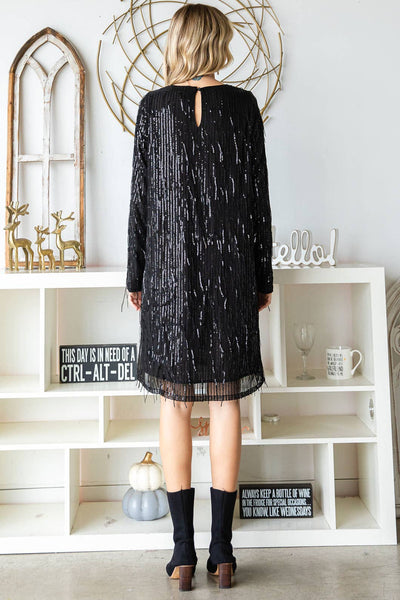 Sequin Shift Dress