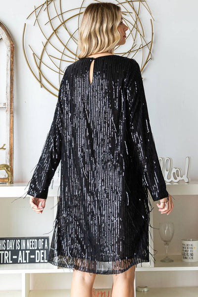 Sequin Shift Dress