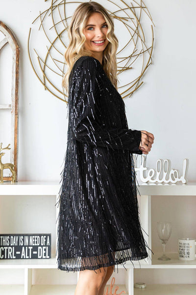 Sequin Shift Dress