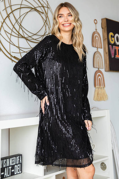 Sequin Shift Dress