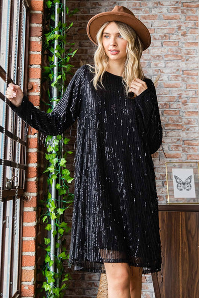 Sequin Shift Dress