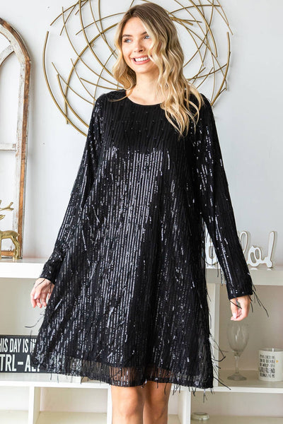 Sequin Shift Dress
