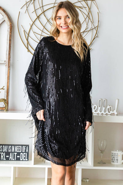 Sequin Shift Dress