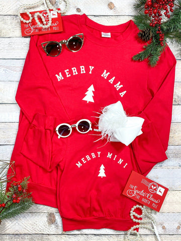 Merry Mama Christmas Red Sweatshirt