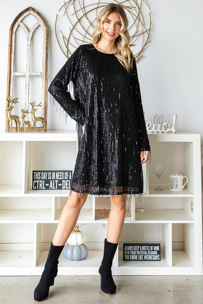 Sequin Shift Dress