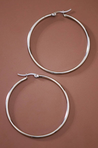Tarnish-Resistant Waterproof Stainless Steel Hoop Earrings