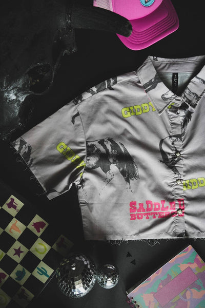 Giddy Up Crop Button Down