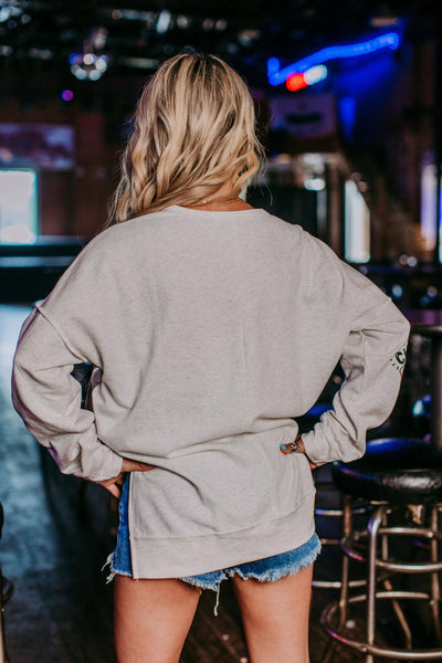 Chill out tiger Sequins Embroidery Lightweight Sweatshirt