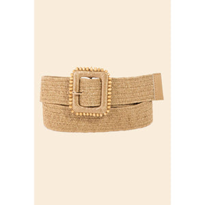 Elastic Braided Square Buckle Belt