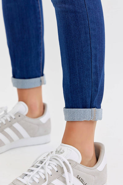 Dark Mid Rise Pull-On Crop Skinny by Cello