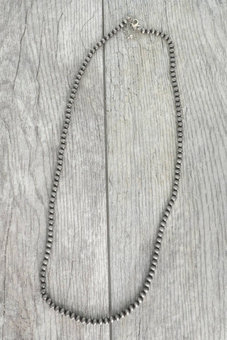 28" Western Navajo Pearl Beaded Long Necklace