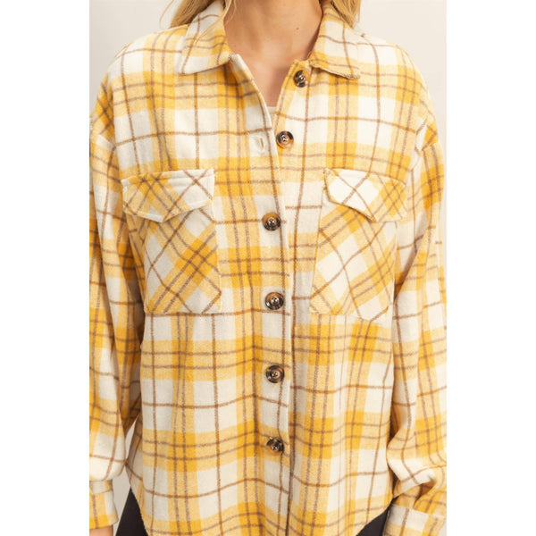 Collared Plaid Shacket
