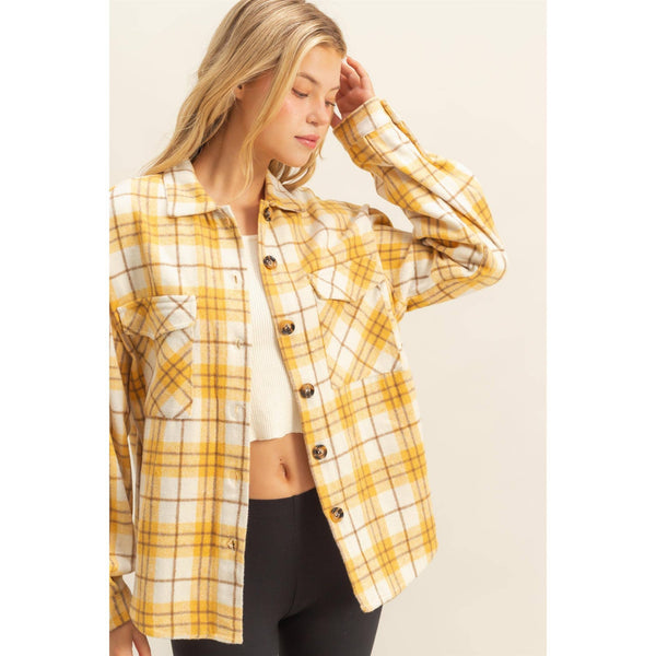 Collared Plaid Shacket