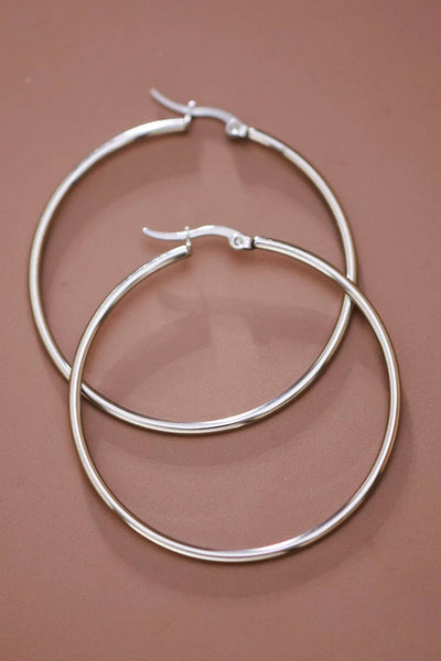 Tarnish-Resistant Waterproof Stainless Steel Hoop Earrings