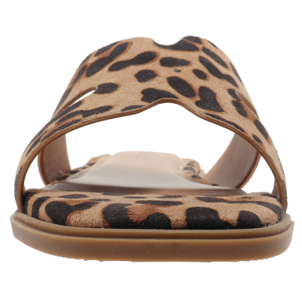 Leopard Slide Sandals by Pierre Dumas