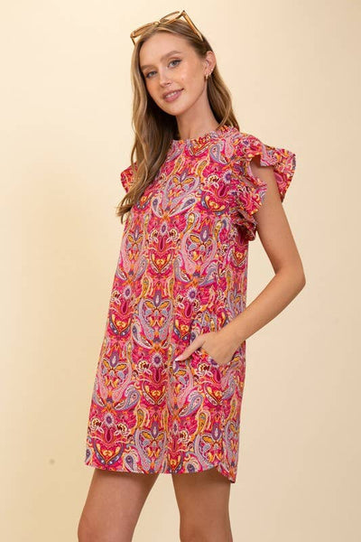 Boho Print Pocket Dress