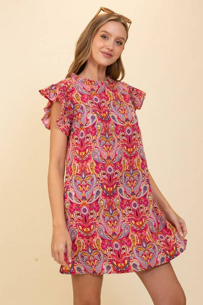 Boho Print Pocket Dress