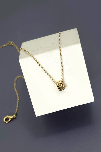 Mini Bubble Initial Necklace