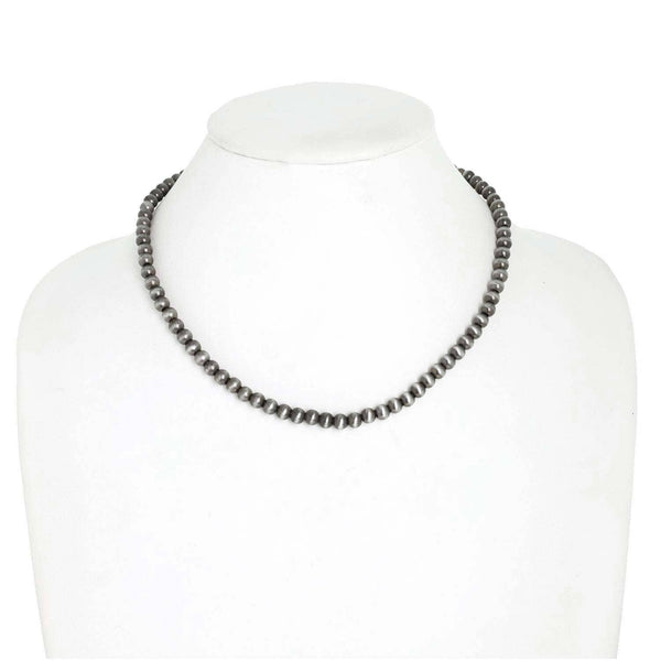 16"-19" Western Navajo Pearl Beaded Collar Necklace