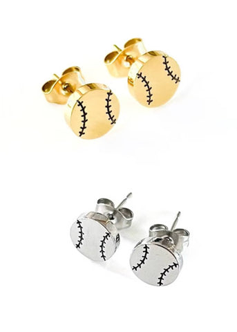 Baseball or Softball Stud Earrings