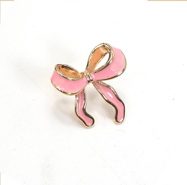 Enamel Bow Earrings