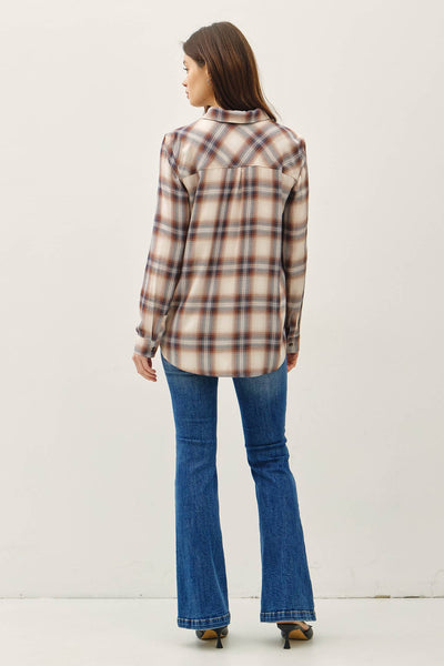 Caramel Plaid Button Down