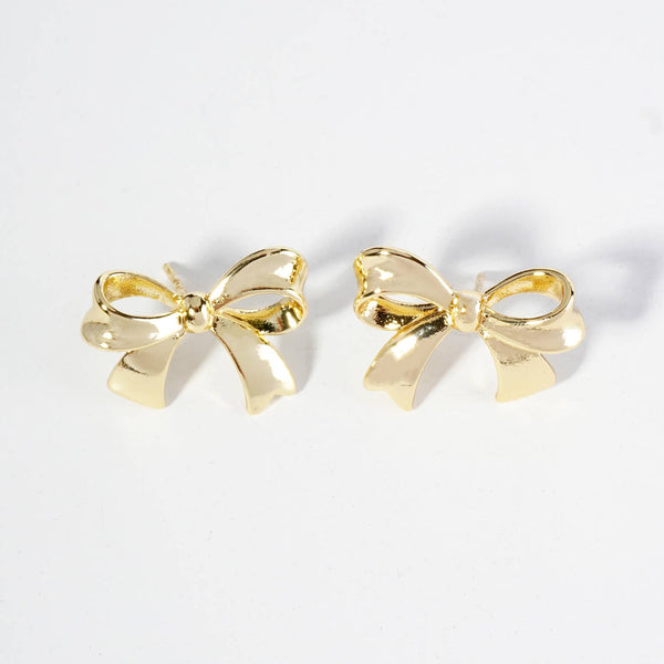 Ribbon Bow Stud Earrings