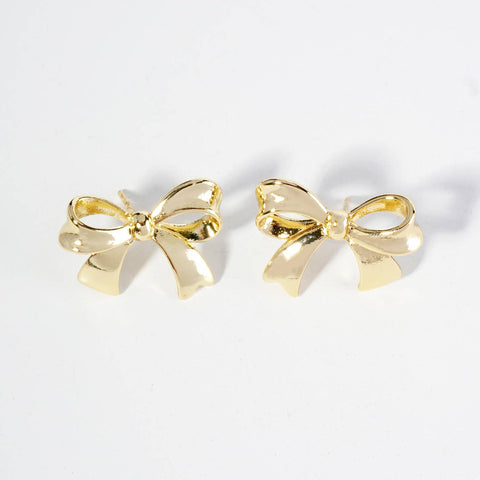Ribbon Bow Stud Earrings