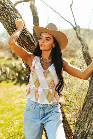 Preppy Pony Ruffle Tank