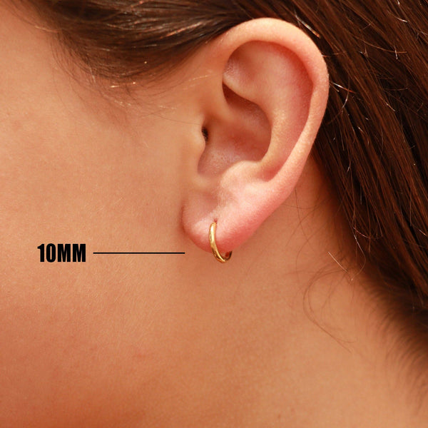 Waterproof Classic Small Hoop Huggie Earring