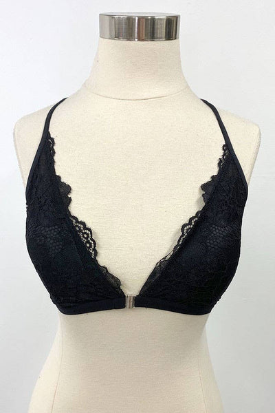 Criss Cross Racerback Lace Bralette