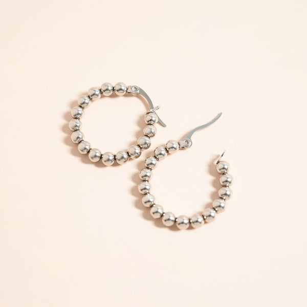 Hypoallergenic Circle Ball Hoop Earrings