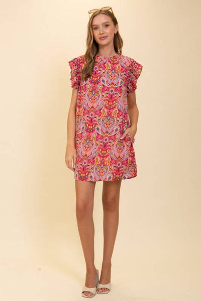 Boho Print Pocket Dress