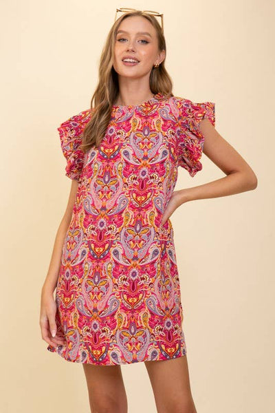 Boho Print Pocket Dress