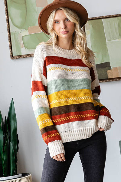 Striped Knit Sweater