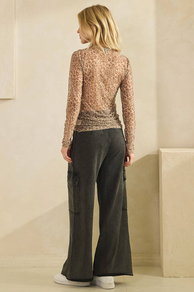 Leopard Mesh Top
