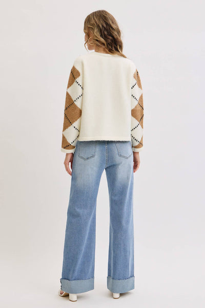 Argle Pattern Cardigan