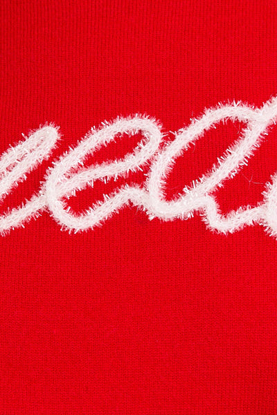Gameday Glitter Short Sleeve Sweater in Red