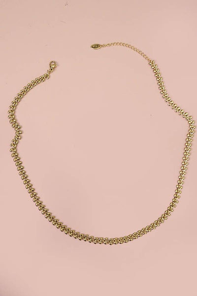 Leaf Chain Necklace in Gold