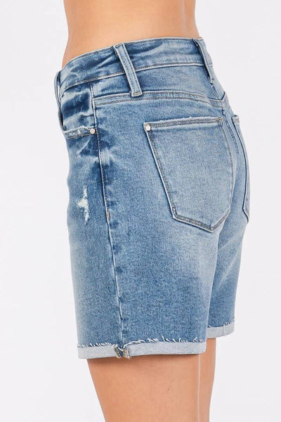 Mid Rise Midi Shorts