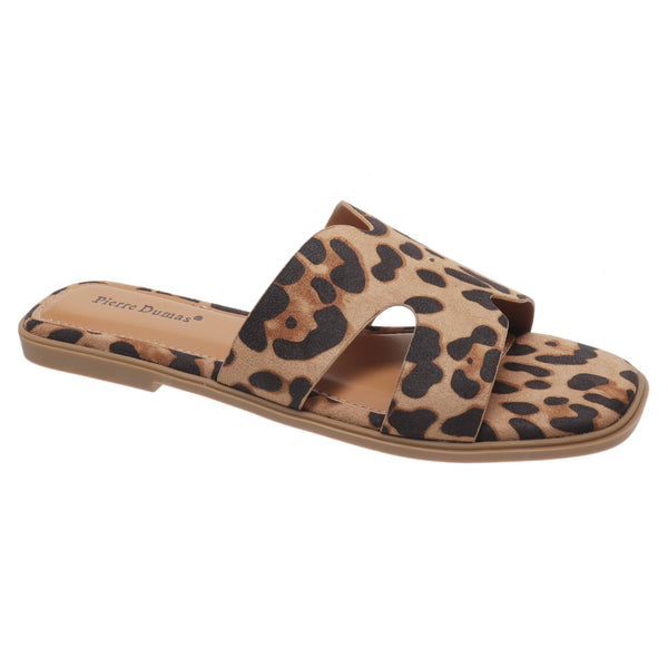 Leopard Slide Sandals by Pierre Dumas
