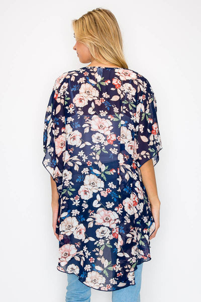 Chiffon Printed Kimono Casual Cardigan