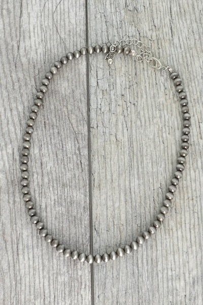 16"-19" Western Navajo Pearl Beaded Collar Necklace