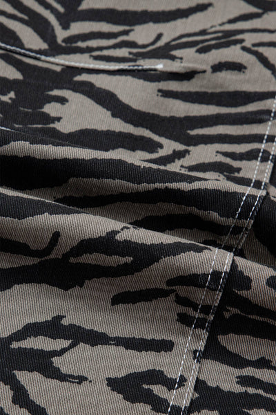 Zebra Stripe Barrel Leg Jeans