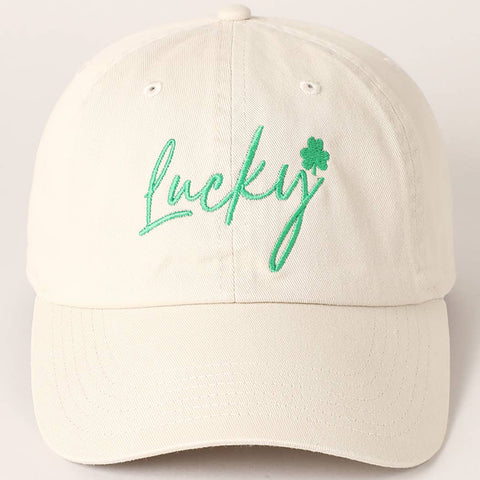 Lucky Embroidered Baseball Cap