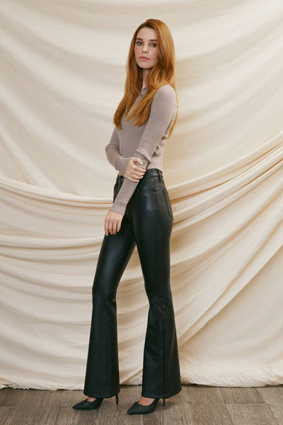 Faux Leather Flares by KanCan