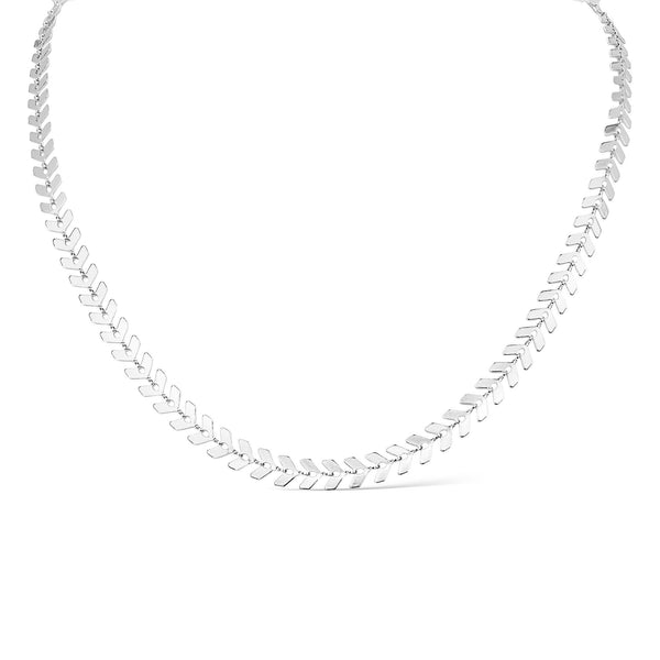 Stainless Steel Chevron Chain Necklace