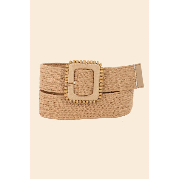 Elastic Braided Square Buckle Belt