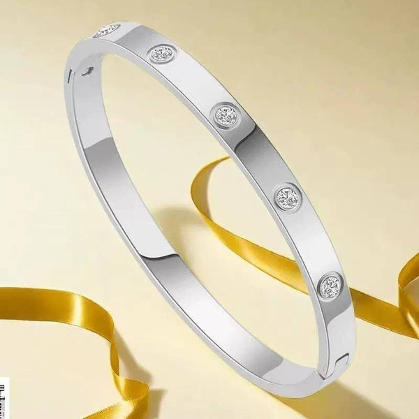 Waterproof Bangle with Rhinestone Detail