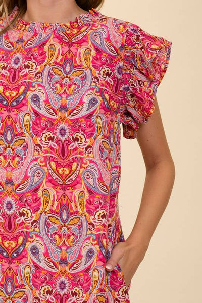 Boho Print Pocket Dress